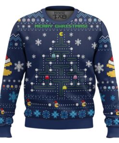 Christmas Tree Pac-Man Christmas Sweater