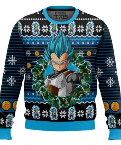 Super Saiyan Blue Vegeta Ugly Christmas Sweater