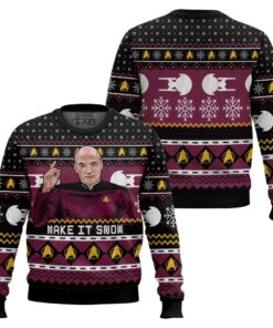 Captain Picard ST Ugly Christmas Sweater