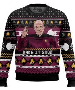 Captain Picard ST Ugly Christmas Sweater