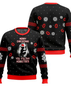 Lord of the Rings Filthy Hobitses Ugly Christmas Sweater 2 Lord of the Rings Filthy Hobitses Ugly Christmas Sweater