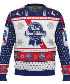 Pabst Blue Ribbon Ugly Christmas Sweater