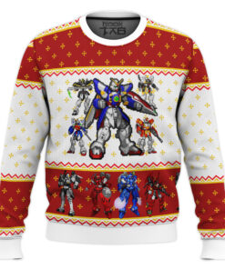 Gundam Wing Sprites Ugly Christmas Sweater