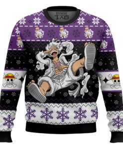 Luffy Gear 5 Sun God Nika OP Pirates Ugly Christmas Sweater