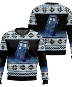 Doctor Who Tardis Ugly Christmas Sweater 2 Doctor Who Tardis Ugly Christmas Sweater