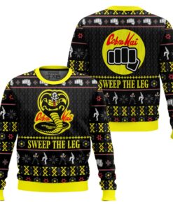 Cobra Kai Sweep The Leg Karate Kid Ugly Christmas Sweater 2 Cobra Kai Sweep The Leg Karate Kid Ugly Christmas Sweater