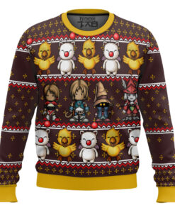 Final Fantasy Classic 8bit Ugly Christmas Sweater