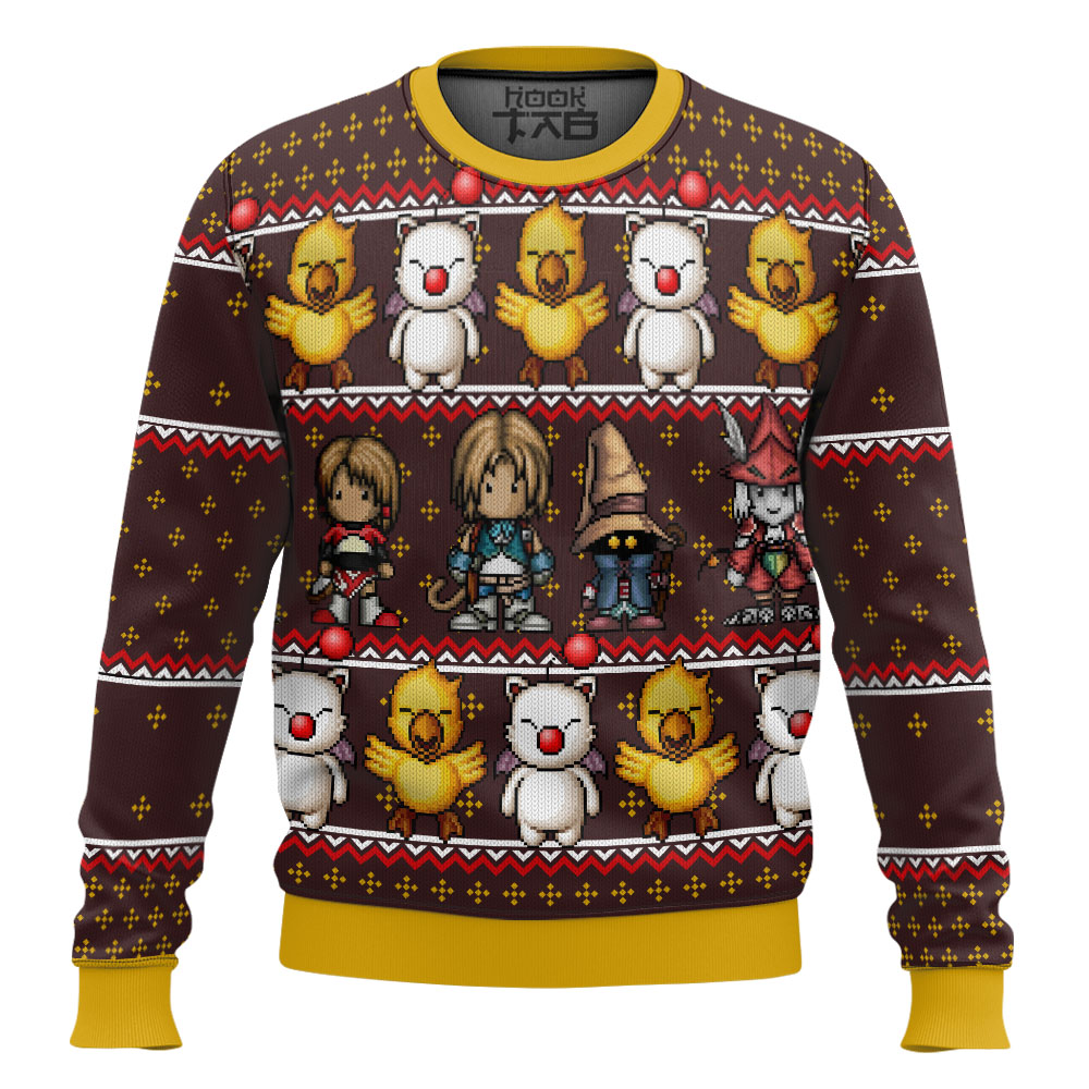 PML0908240152-mk2.jpg Final Fantasy Classic 8bit Ugly Christmas Sweater