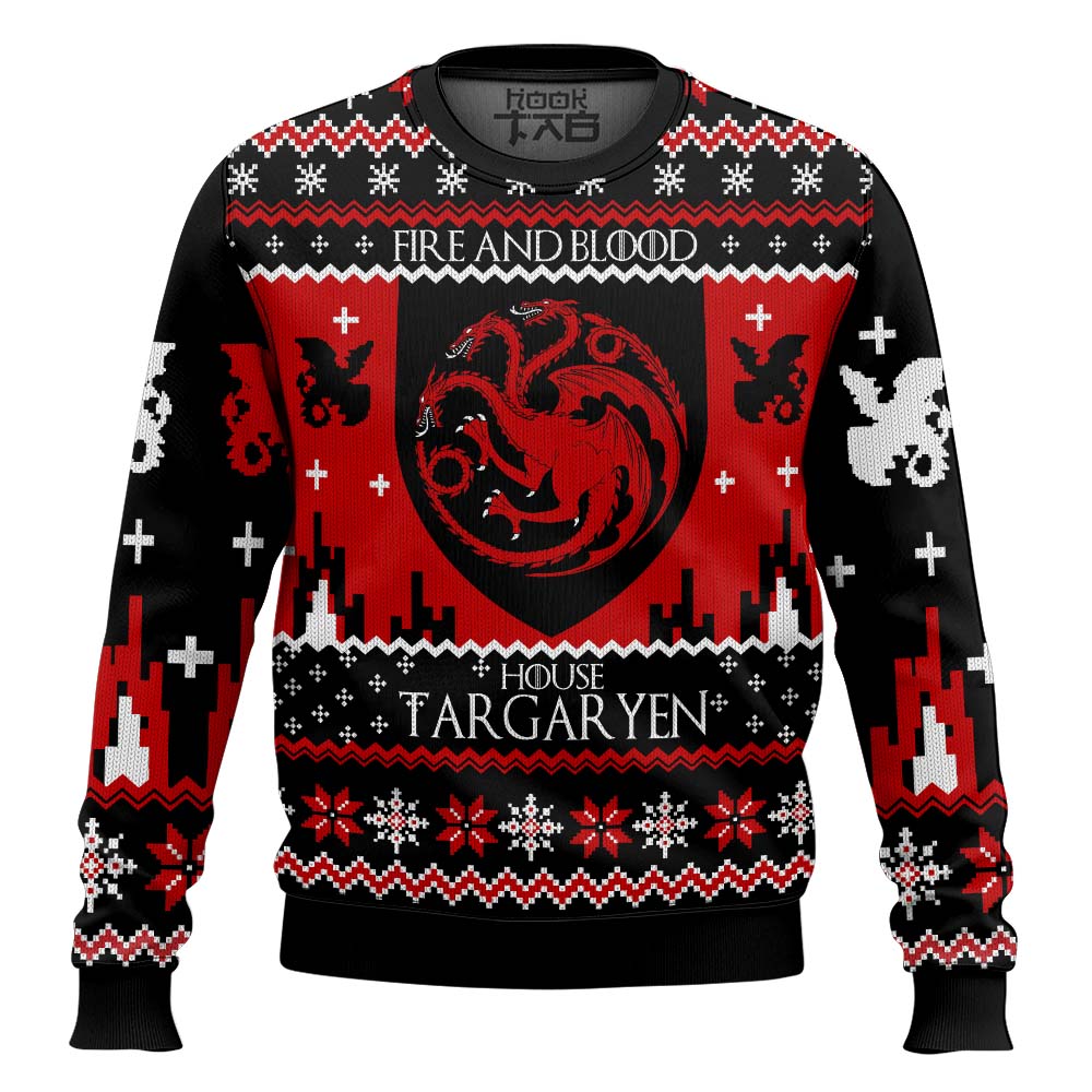 Game of Thrones House Targaryen Ugly Christmas Sweater 3 Game of Thrones House Targaryen Ugly Christmas Sweater