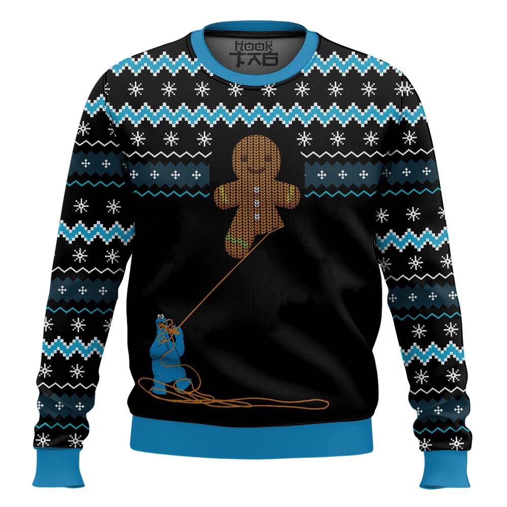 PML0908240195mk2.jpg Gingerbread Cookie Monster Ugly Christmas Sweater