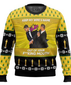 Will Smith Slaps Chris Rock Meme Ugly Christmas Sweater