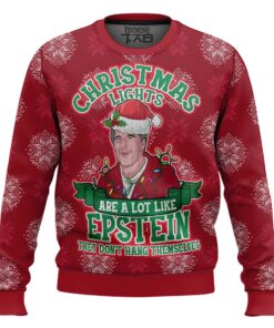 Xmas Lights Are Like Epstein Ugly Christmas Sweater