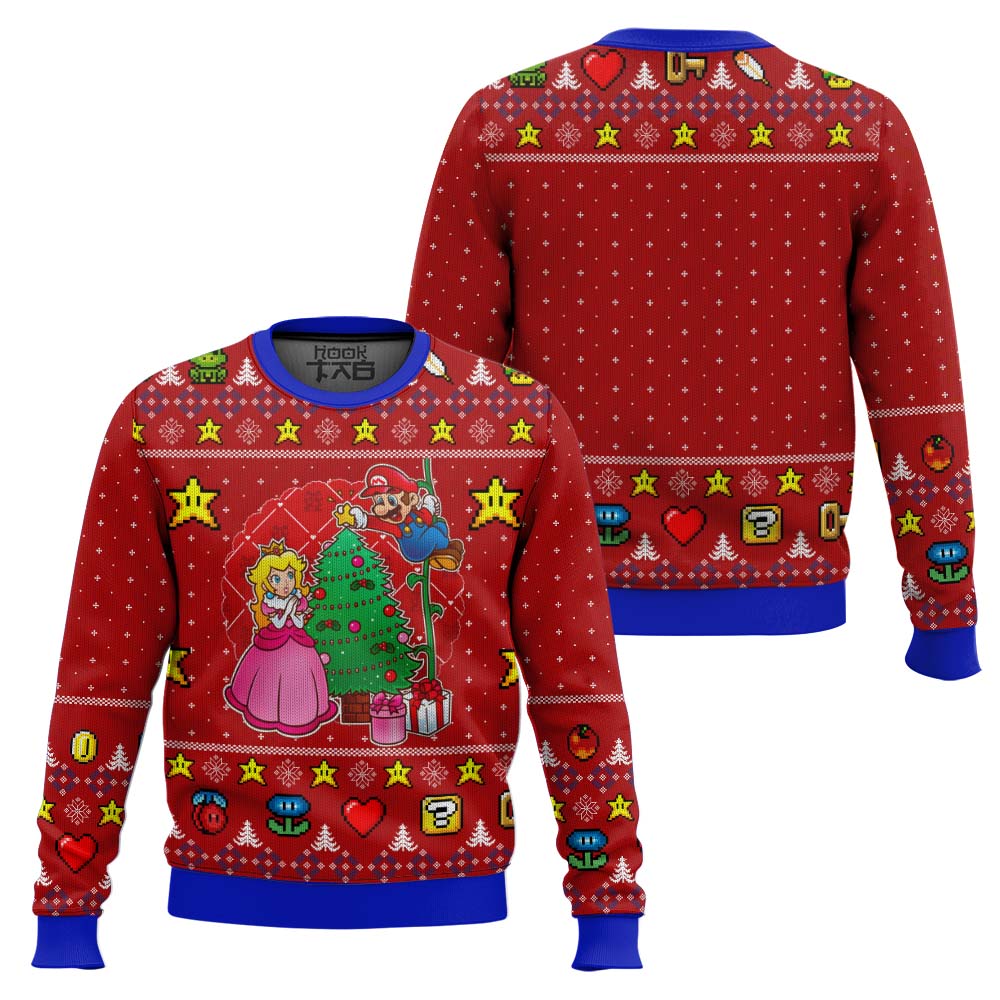 PML0908240303mk1.jpg Come and See the Christmas Tree Mario Bros Ugly Christmas Sweater
