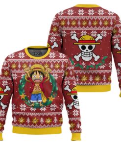 Monkey D Luffy Christmas OP Pirates Ugly Christmas Sweater 2 Monkey D Luffy Christmas OP Pirates Ugly Christmas Sweater