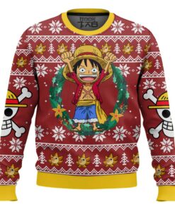 Monkey D Luffy Christmas OP Pirates Ugly Christmas Sweater