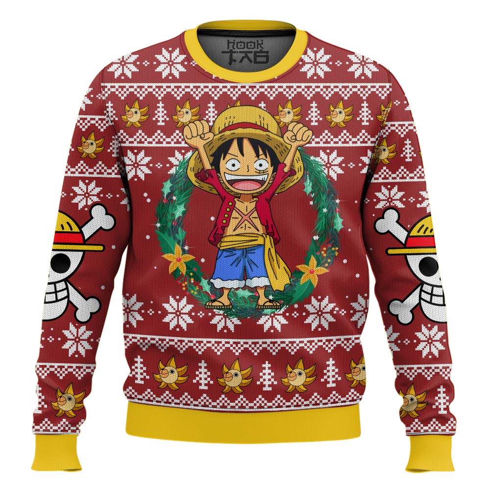 PML0908240317mk2.jpg Monkey D Luffy Christmas OP Pirates Ugly Christmas Sweater