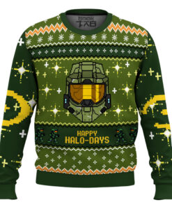 Happy Halo-Days Halo Ugly Christmas Sweater