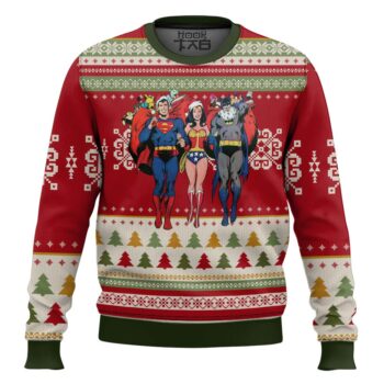 Batman superman Wonder woman Ugly Christmas Sweater