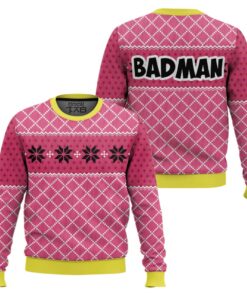 Vegeta Pink Badman DBZ Ugly Christmas Sweater 2 Vegeta Pink Badman DBZ Ugly Christmas Sweater