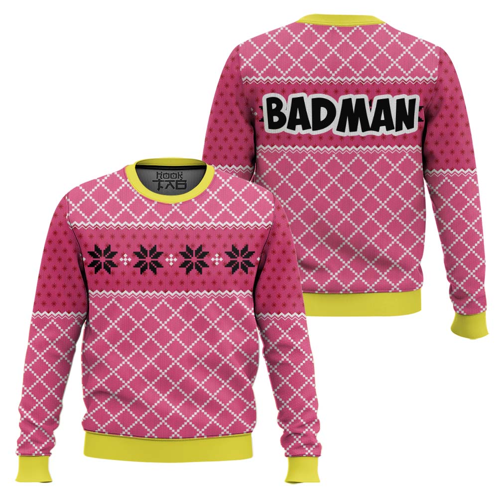PML0908240361mk1.jpg Vegeta Pink Badman DBZ Ugly Christmas Sweater