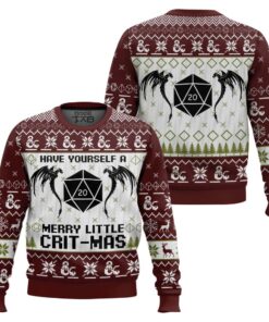Have Yourself A Merry Little Crit-Mas Dungeons and Dragons Ugly Christmas Sweater 2 Have Yourself A Merry Little Crit-Mas Dungeons and Dragons Ugly Christmas Sweater