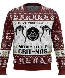 Have Yourself A Merry Little Crit-Mas Dungeons and Dragons Ugly Christmas Sweater