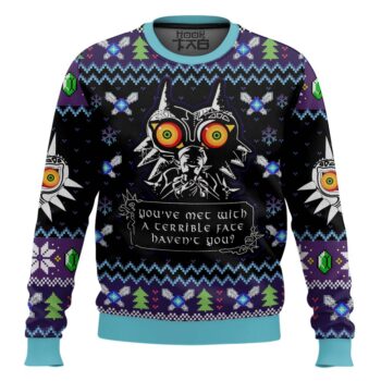 You Met With a Terrible Fate Majora?s Mask Zelda Ugly Christmas Sweater