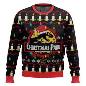 Christmas Park Jurassic Park Ugly Christmas Sweater