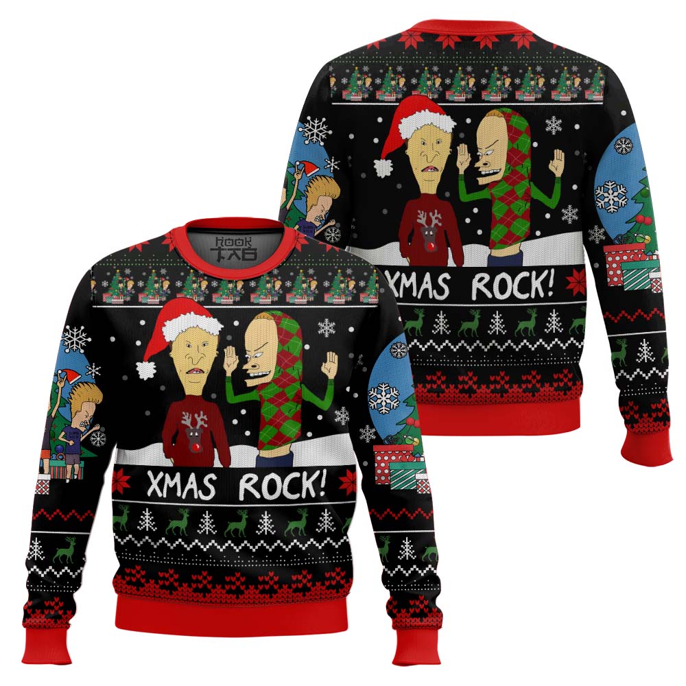 PML0908240712mk1.jpg Xmas Rock Beavis and Butthead Ugly Christmas Sweater