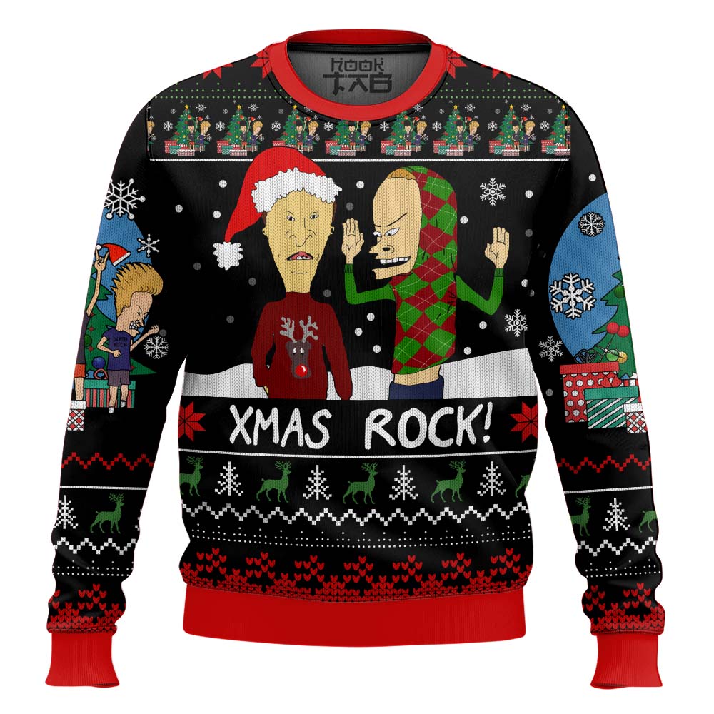 PML0908240712mk2.jpg Xmas Rock Beavis and Butthead Ugly Christmas Sweater