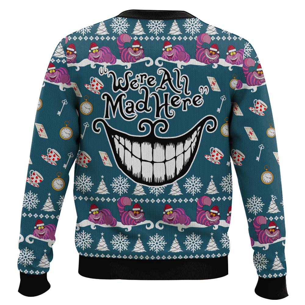 PML0908240755mk3-1.jpg We're All Mad Here Alice in Wonderland Ugly Christmas Sweater