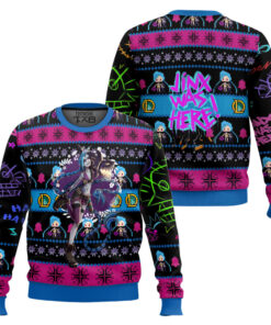 Jinx League of Legends Ugly Christmas Sweater 2 Jinx League of Legends Ugly Christmas Sweater