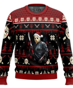 Jason Voorhees Firday the 13th Ugly Christmas Sweater