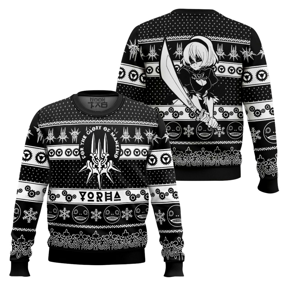 PML0908240807-mk1_x2.jpg Game of Yorha Nier Automata Ugly Christmas Sweater
