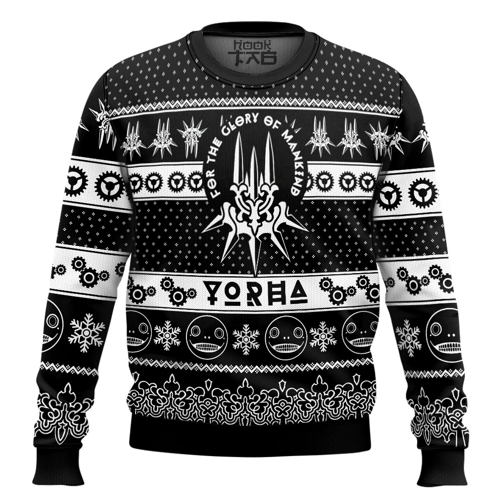 PML0908240807-mk2.jpg Game of Yorha Nier Automata Ugly Christmas Sweater