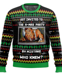 Got Invited to a Christmas Party Die Hard Ugly Christmas Sweater