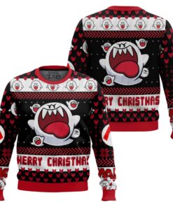 Boo Mario Bros Ugly Christmas Sweater 2 Boo Mario Bros Ugly Christmas Sweater