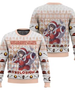 God's Blessing on this Wonderful World Explosion KonoSuba Ugly Christmas Sweater 2 God's Blessing on this Wonderful World Explosion KonoSuba Ugly Christmas Sweater