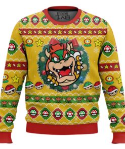 Bowser Mario Bros Ugly Christmas Sweater