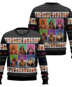 WWF Wrestling Legends Ugly Christmas Sweater 2 WWF Wrestling Legends Ugly Christmas Sweater