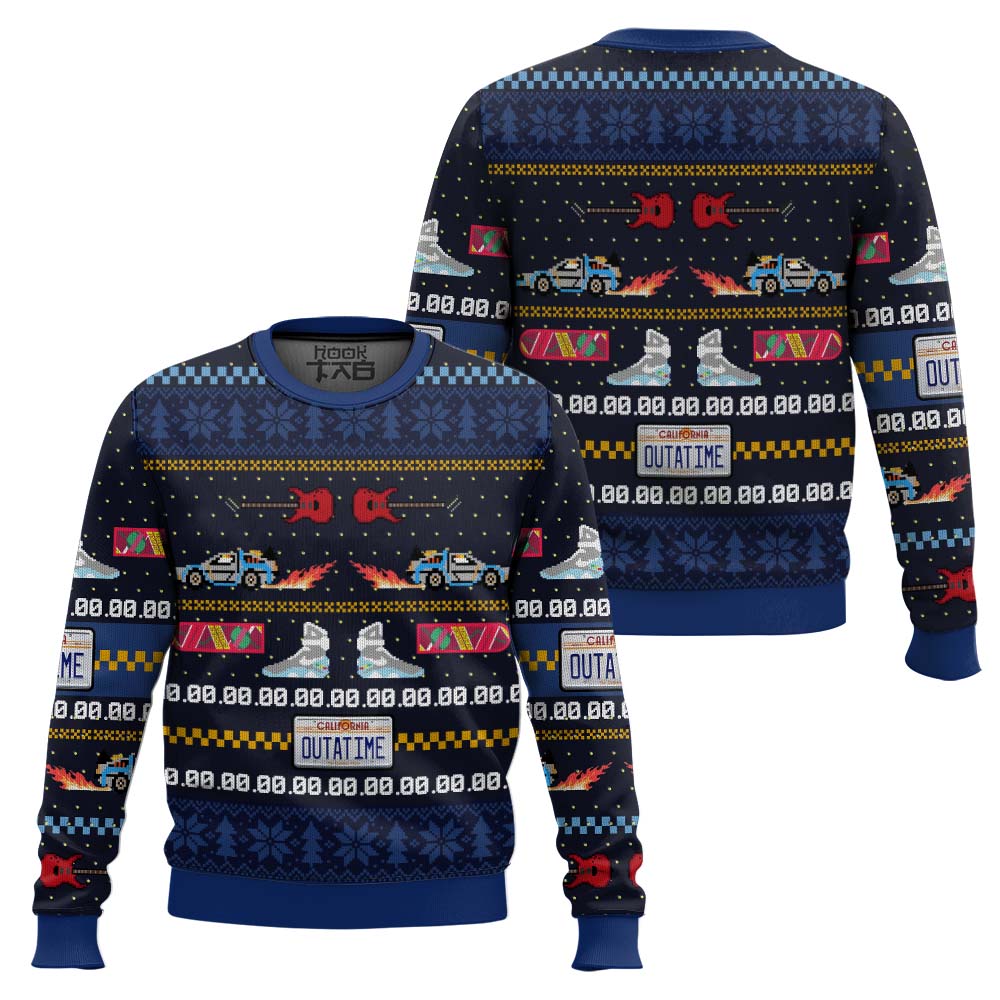 PML0908240971mk1.jpg Get Back in Time For Christmas Back to the Future Ugly Christmas Sweater