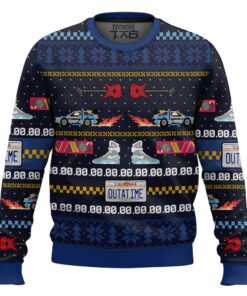Get Back in Time For Christmas Back to the Future Ugly Christmas Sweater