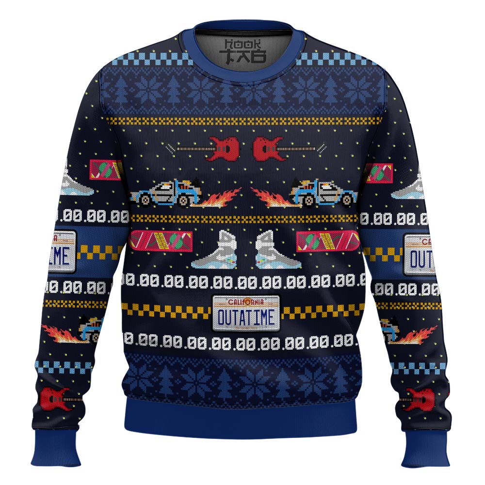 PML0908240971mk2.jpg Get Back in Time For Christmas Back to the Future Ugly Christmas Sweater