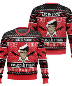 Let It Snow Scarface Ugly Christmas Sweater