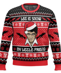 Let It Snow Scarface Ugly Christmas Sweater