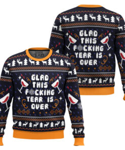 Glad This Fucking Year is Over Pop Culture Ugly Christmas Sweater