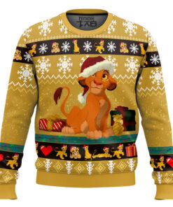 Young Simba The Lion King Ugly Christmas Sweater