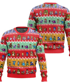 Pixel Smash Super Smash Bros Ugly Christmas Sweater