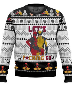 Let's Go Deadpool Wolverine Ugly Sweater