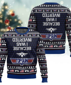 Inverted Top Gun Ugly Christmas Sweater